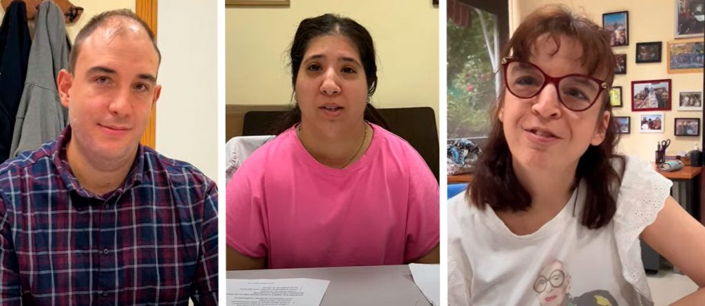 Miki, Soraya y Eva, validadores de lectura fácil