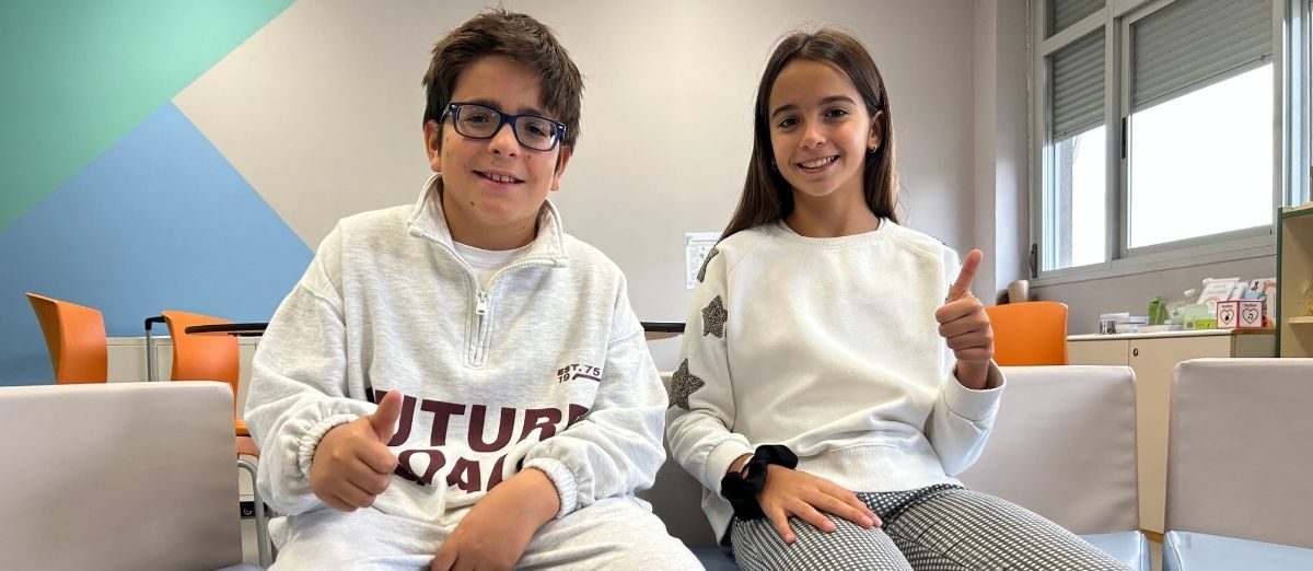 Pablo y Vero, alumnos de Las Castañeras