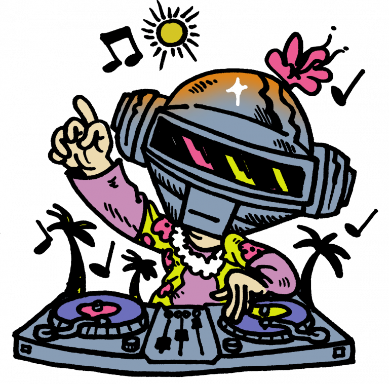 Imagen dj a los platos